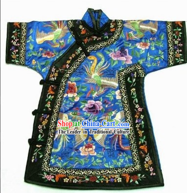 100_ Hand Made Embroidery Phoenix Chinese Empress Robe