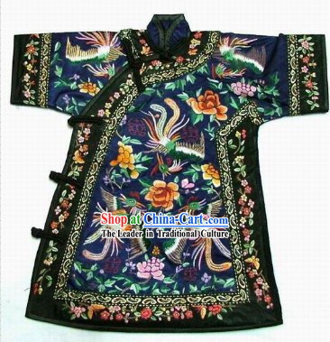 100_ Hand Made Embroidery Phoenix Chinese Empress's Robe
