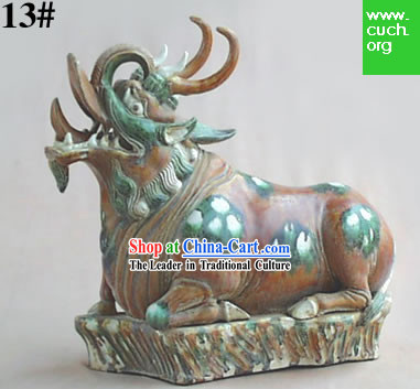 Chinese Classic Archaized Tang San Cai Statue-Immortal Beast