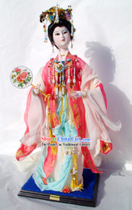 Handmade Peking Silk Figurine Doll - Yang Guifei