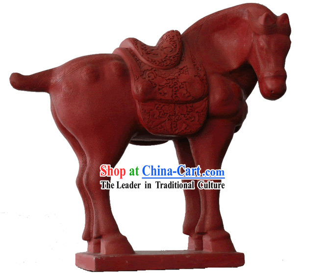 Chinese Hand Carved Palace Lacquer Craft-Tang Period Horse_out of stock_