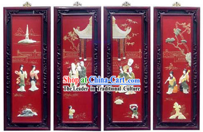 Lacquer Ware Folding Screen-Ancient Happiness