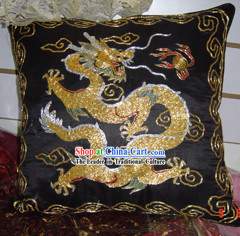 Chinese Classic Palace Dragon Silk Cushion