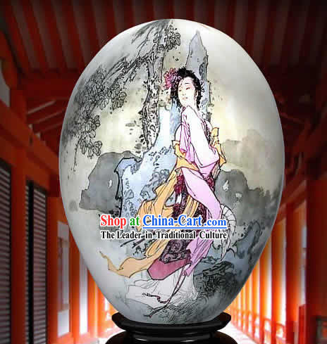 Chinese Wonders Hand Painted Colorful Egg-Dou Er In The Wind