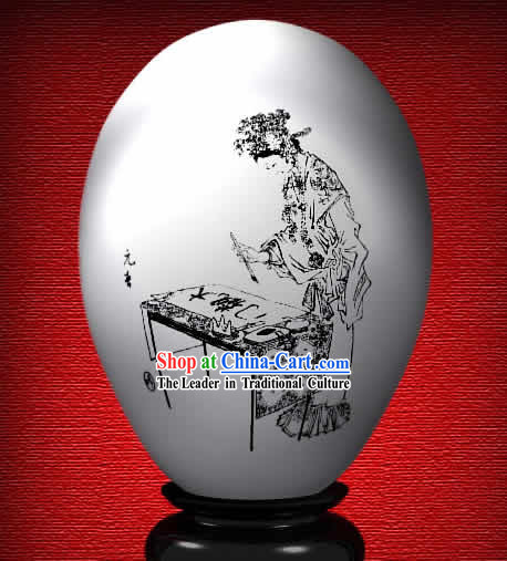 Chinese Wonder Hand Painted Colorful Egg-Spring Beauty of The Dream of Red Chamber