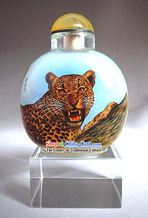 Snuff Bottles With Inside Painting Chinese Animal Series-Catamount