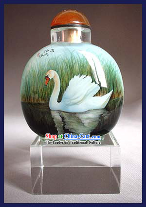 Snuff Bottles With Inside Painting Birds Series-Goose