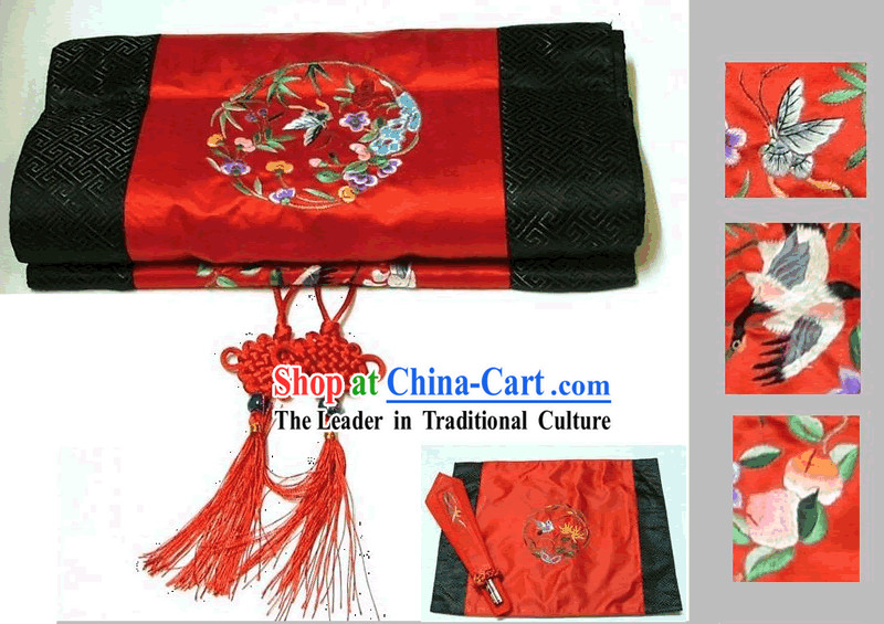 Chinese Traditional Handmade Embroidery Table Runner