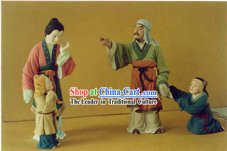 Hand Painted Sculpture Arts of Clay Figurine Zhang-lash Luhua