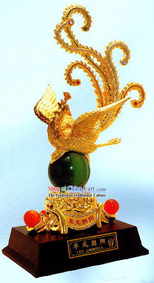 Chinese Classic Large Gold Phoenix Queen