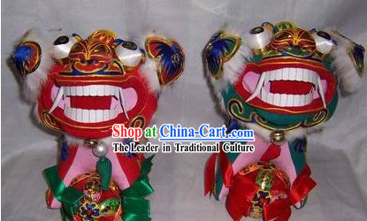 Chinese Handmade Folk Happy Lion Pair