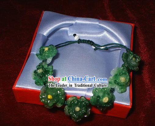 Chinese Ancient Style Coloured Glaze Flower Bracelet