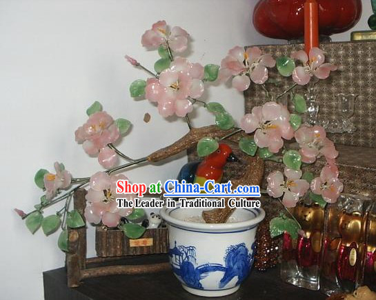 Chinese Classic Coloured Glaze Works-Pink Flowers Tree