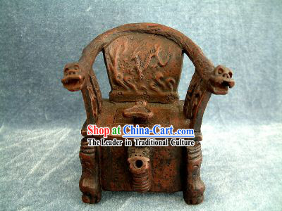 Chinese Ancient Zisha Dragon Chair Kettle_Pot_