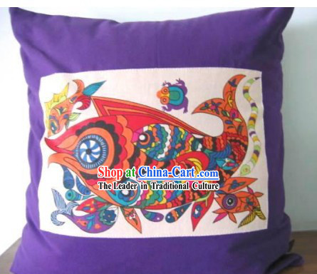 Chinese Classical Fok Cushion-Lucky Fish