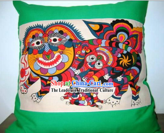 Chinese Classical Fok Cushion-Tiger King