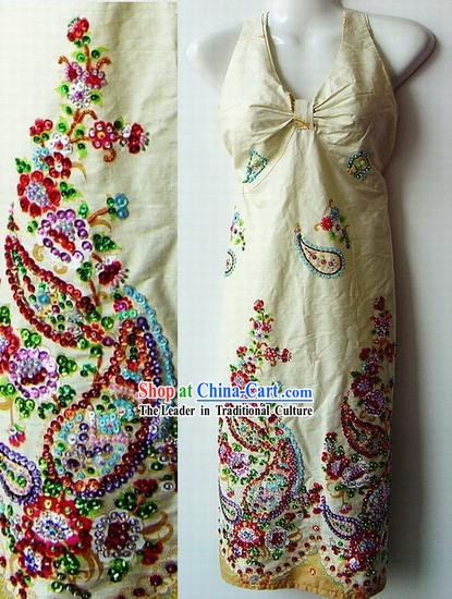 Indian Super Beautiful Hand Embroidered Long Skirt