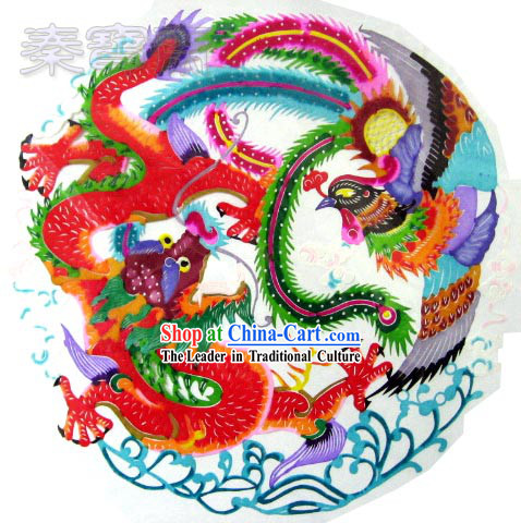 Chinese Paper Cuts-Dragon Flies, Phoenix Dances