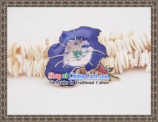 Chinese Cloisonne Brooch-Morning Glory