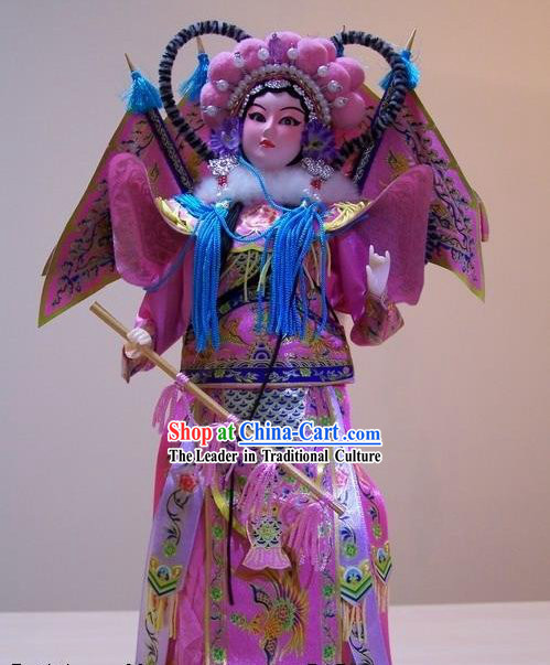 Handmade Peking Silk Figurine Doll - Women Hero