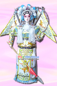 Handmade Peking Silk Figurine Doll - Women Hero Mu Guiying