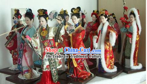 Handmade Peking Silk Figurine Dolls - 12 Beauties in Dream of the Red Chamber