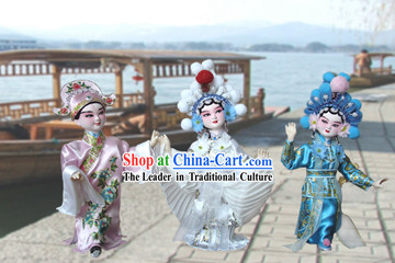 Handmade Peking Silk Figurine Doll - Madame White Snake _3 pieces set_