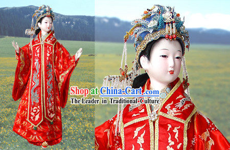 Large Handmade Peking Silk Figurine Doll - Ming Dynasty Empress