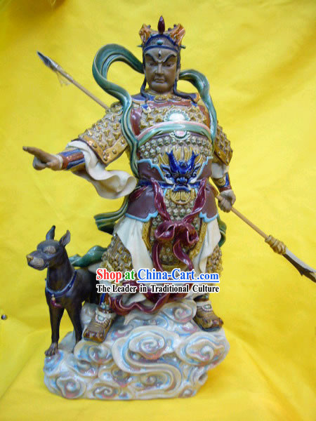 Hand Made Foshan Ceramics Statue-2-Shepard God _Er Lang Shen_