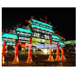 Large Theme Design Luminous Building and Statue Lanterns
