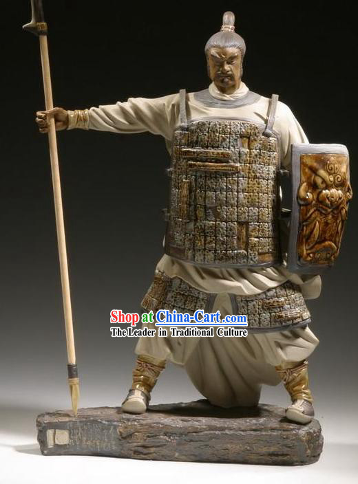 Chinese Classic Shiwan Ceramics Statue Arts Collection - Warrior