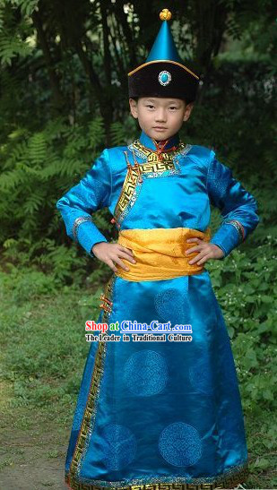 Chinese Traditional Mongolia Kids Costume Complete Set