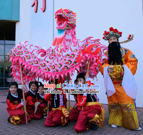 Top Quality Luminous Phoenix Tail Dragon Dance Costume Complete Set for Children