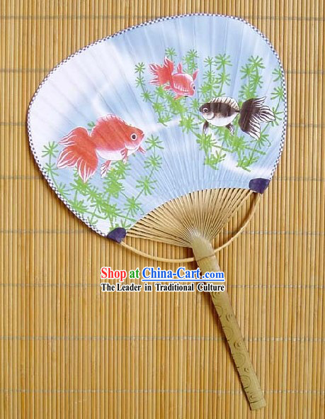 Japanese Traditional Goldfish Circular Fan