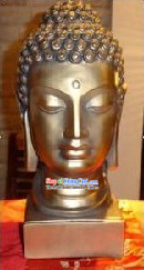 Chinese Traditional Buddha Head Golden Statue