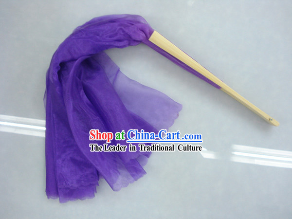 Chinese Traditional Purple Silk Dance Fan