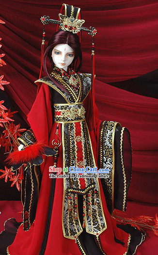 Chinese Emperor Costumes and Crown Set for Adults or Children