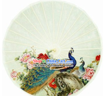 Chinese Handmade Peacock Dance Umbrella
