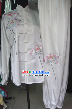 Professional Lotus Embroidery Kung Fu Tai Chi Uniform