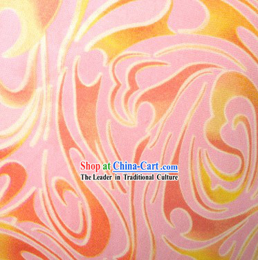 Traditional Fire and Cloud 100_ Pure Silk Fabric