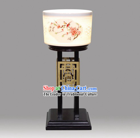 Chinese Classic Jingde Town Ceramic Palace Flower and Bird Lantern