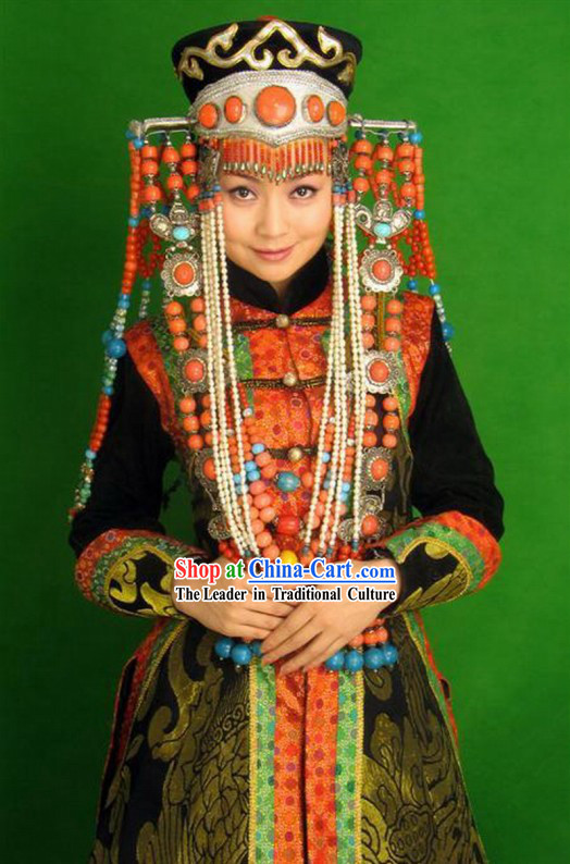 Chinese Classical Mongolian Women Costume