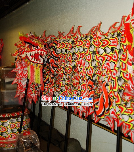 Chinese Classical Luminous Dragon Dance Costumes and Drum Complete Set
