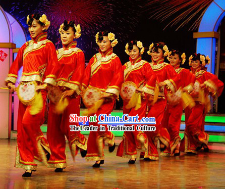 Chinese Yangge Dance Costume Set