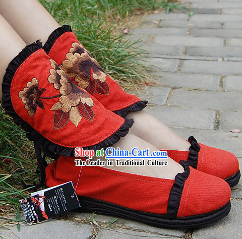 Hand Made Chinese Cloth Boots for Women