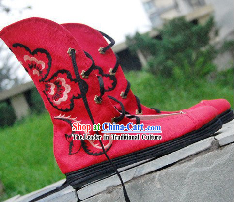 Chinese Classical Embroidered Sandal Summer Boots