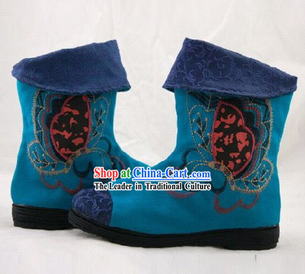 Chinese Embroidered Short Boots
