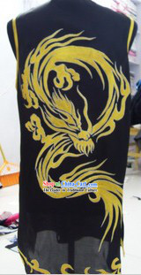 Chinese Dragon Embroidery Tai Chi Silk Robe