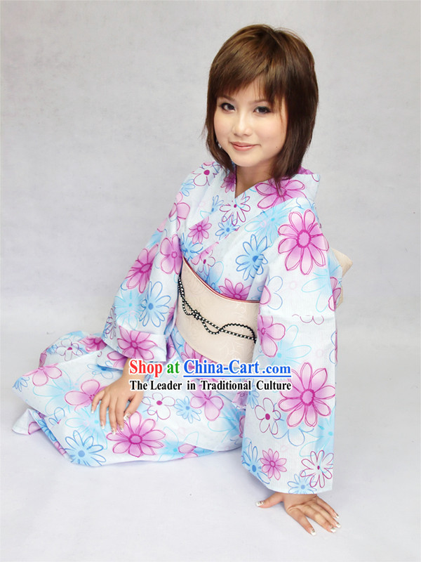 Japanese Yukata Female Kimono Complete Set