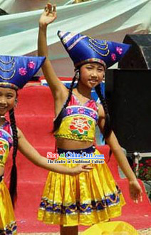 Chinese Zhuang Minority Costume for Children